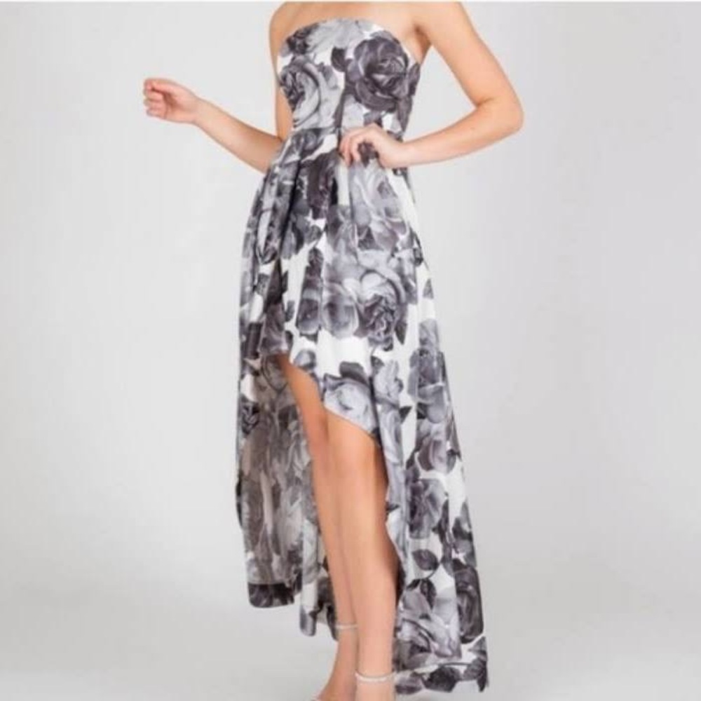 Speechless high-low monochrome flower dress